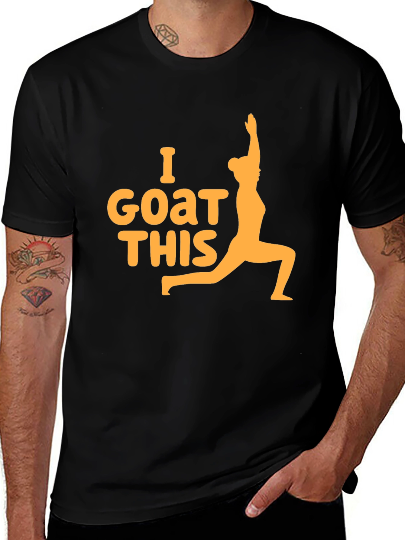 I GOAT This Yoga Black T-Shirt