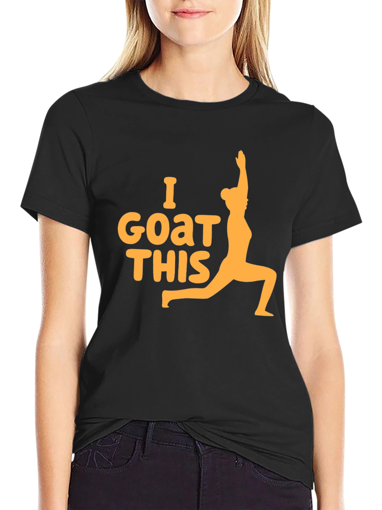 I GOAT This Yoga Black T-Shirt