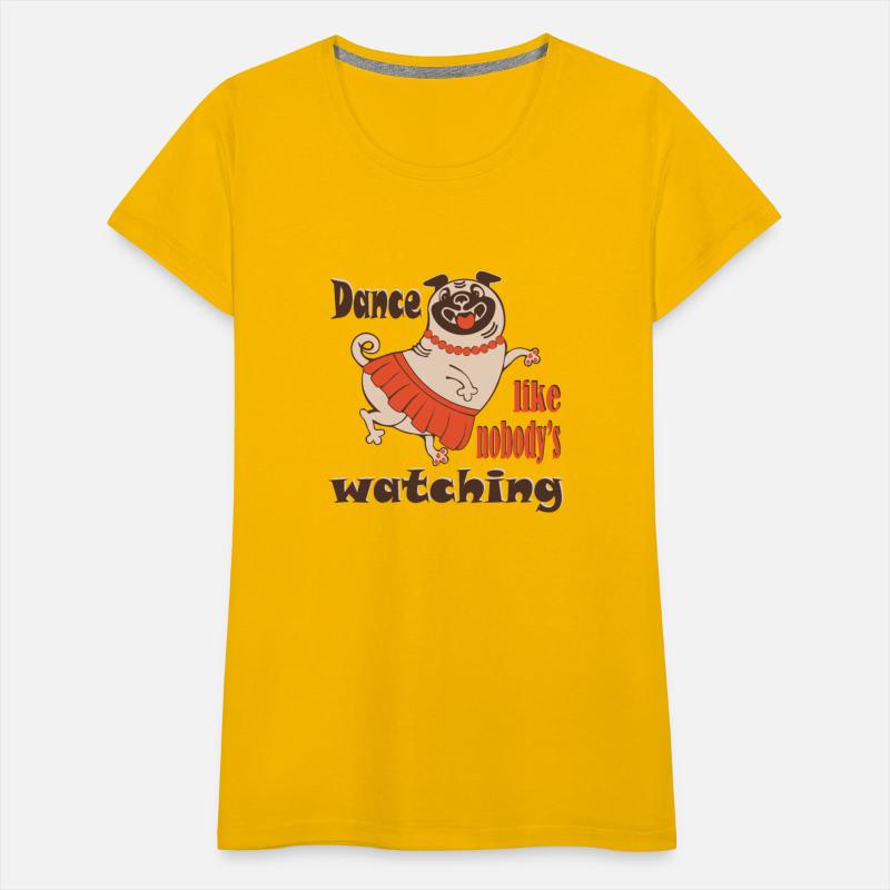 Dance like nobody is watching girly Pug