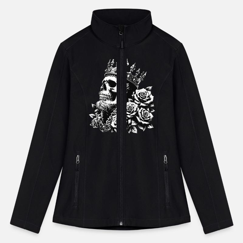 Dark Art Skull King Crown Prince with Roses