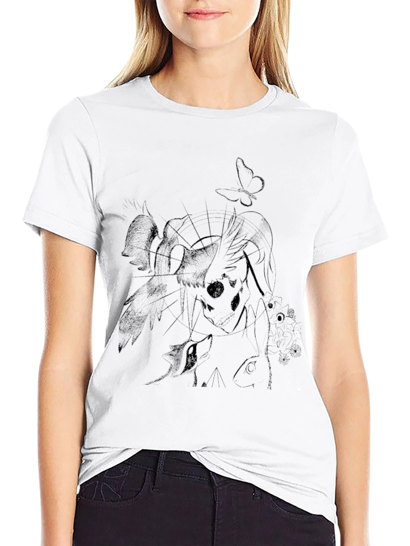 Abstract Graphic Tee - Black