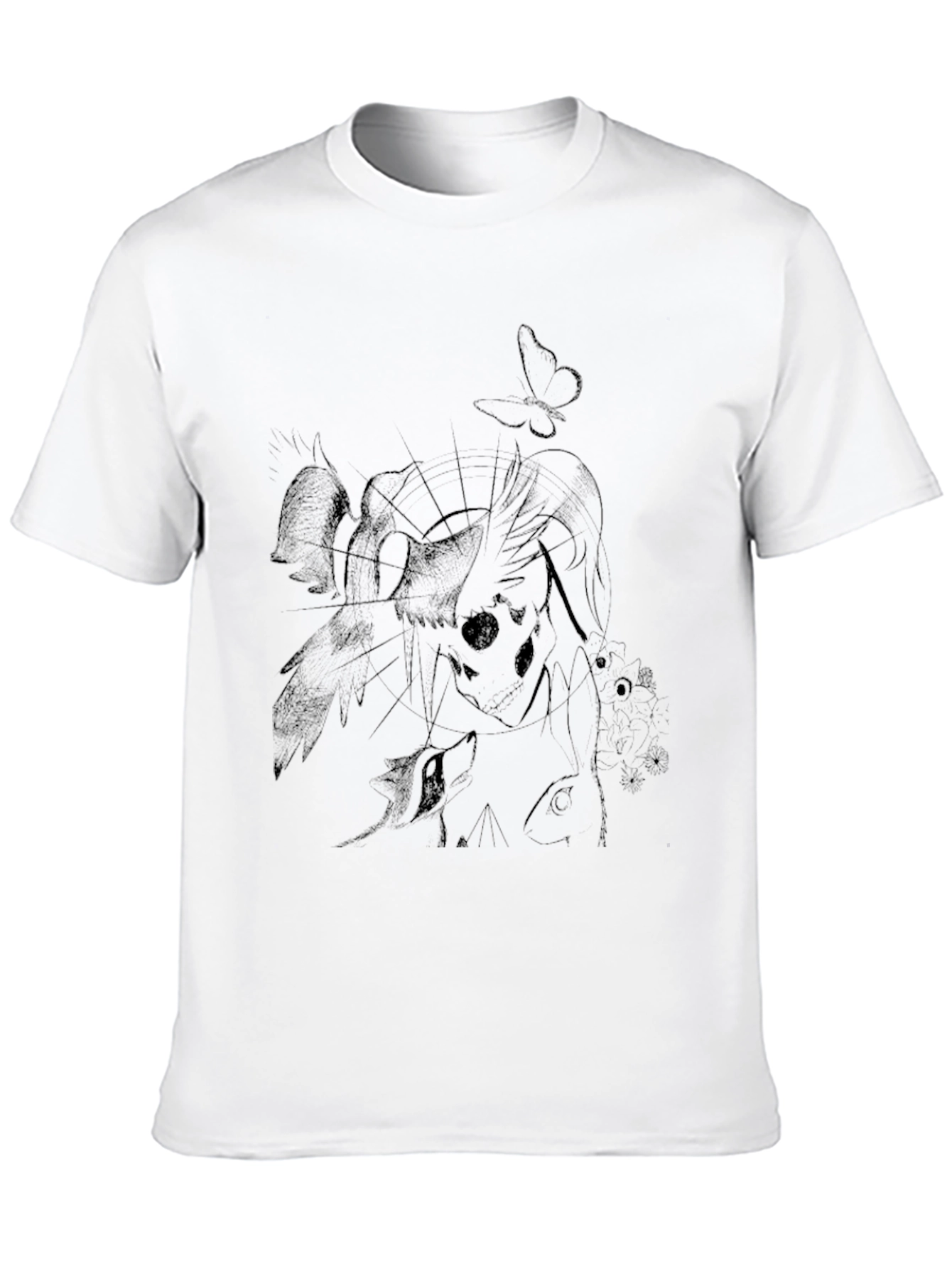 Abstract Graphic Tee - Black