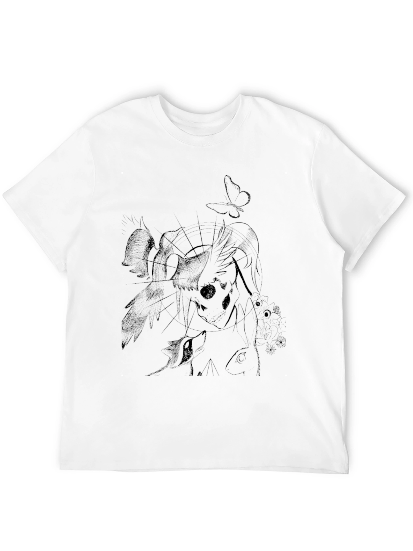 Abstract Graphic Tee - Black