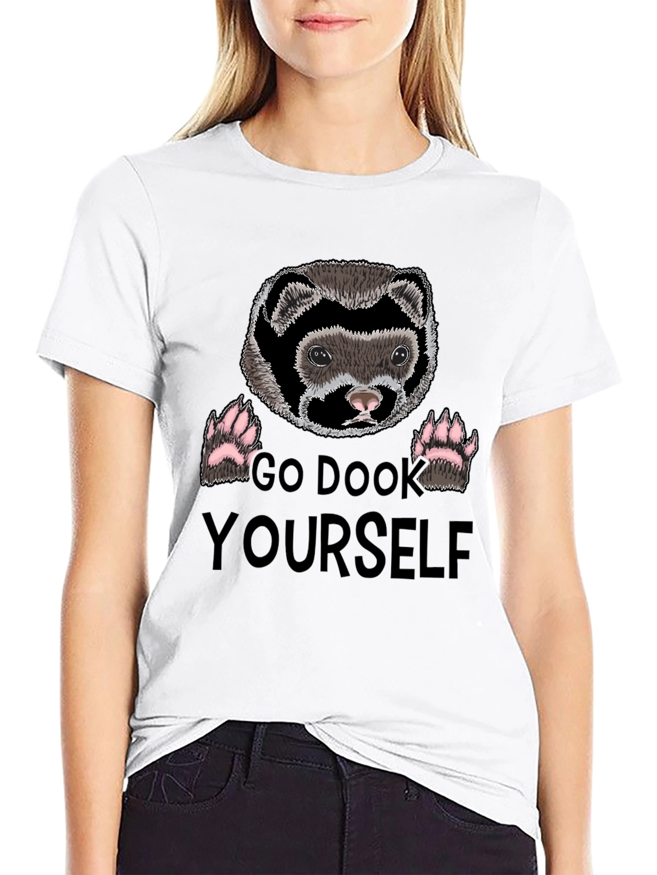 Go Dook Yourself Ferret Graphic T-Shirt