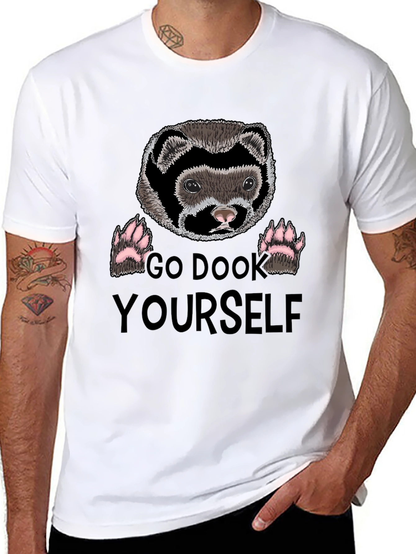 Go Dook Yourself Ferret Graphic T-Shirt