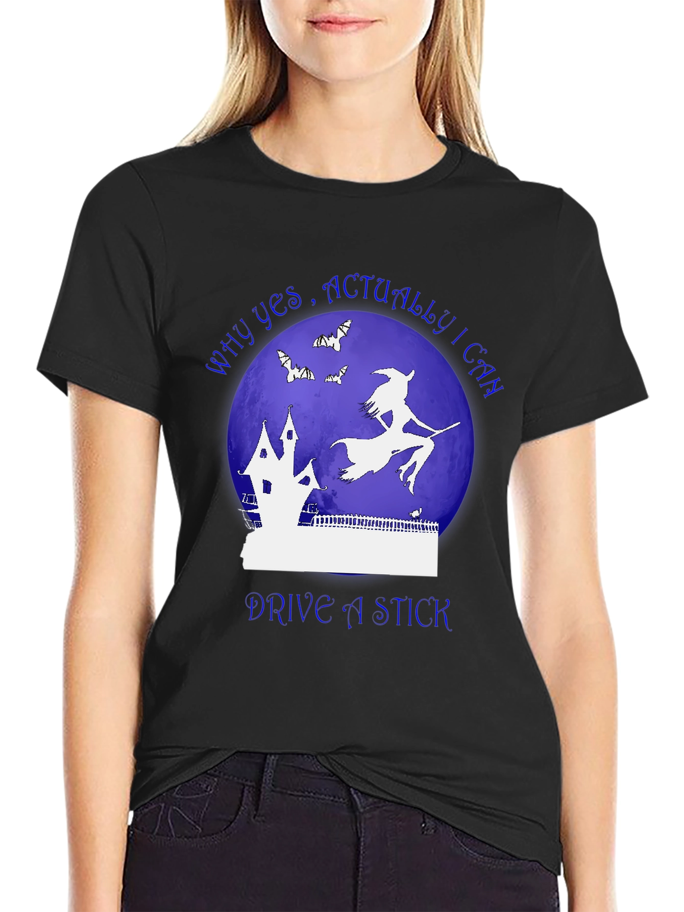 Witch Drive Stick T-Shirt - Halloween Apparel