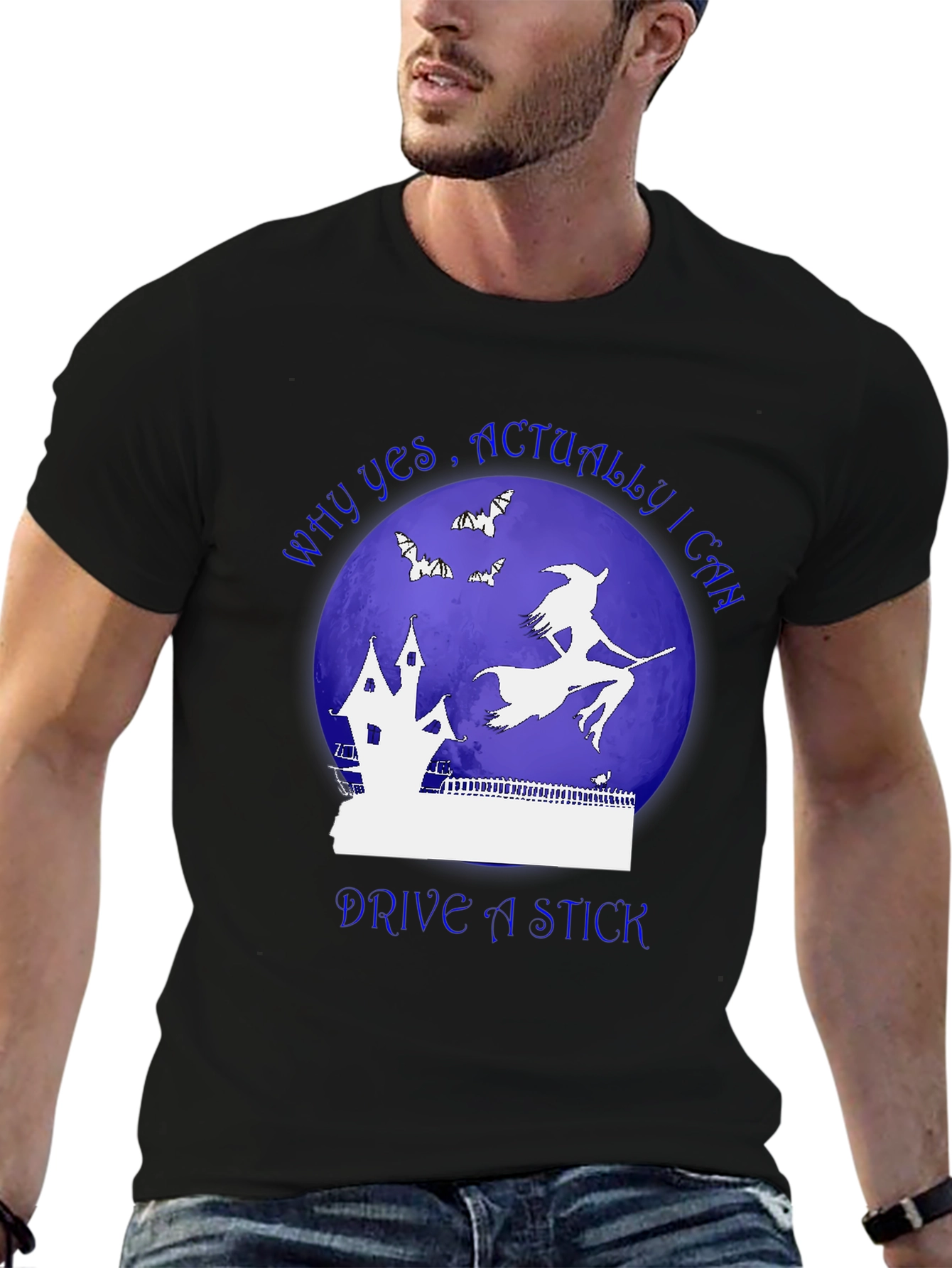 Witch Drive Stick T-Shirt - Halloween Apparel