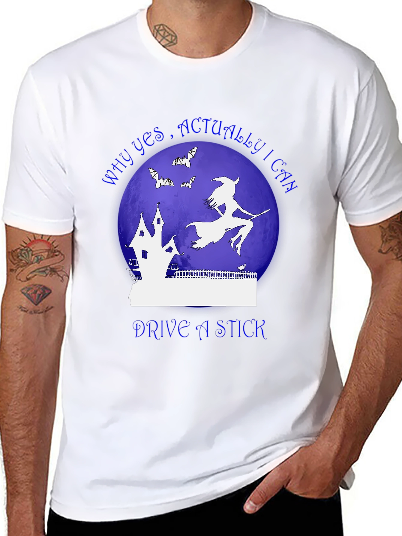 Witch Drive Stick T-Shirt - Halloween Apparel