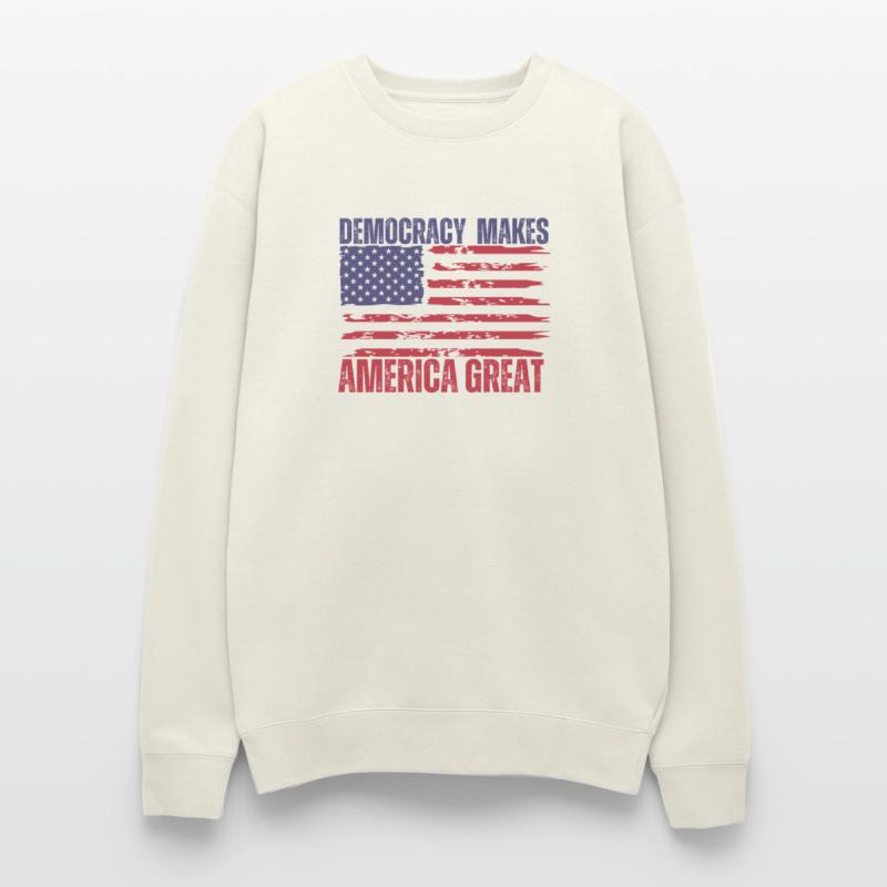 Democracy Makes America Great American Flag