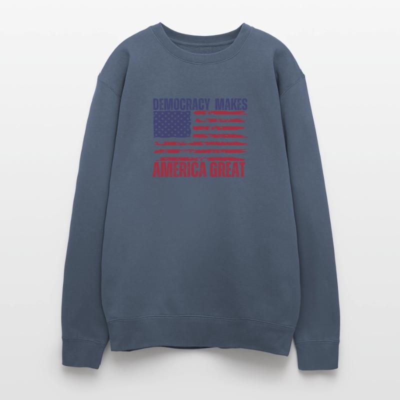 Democracy Makes America Great American Flag