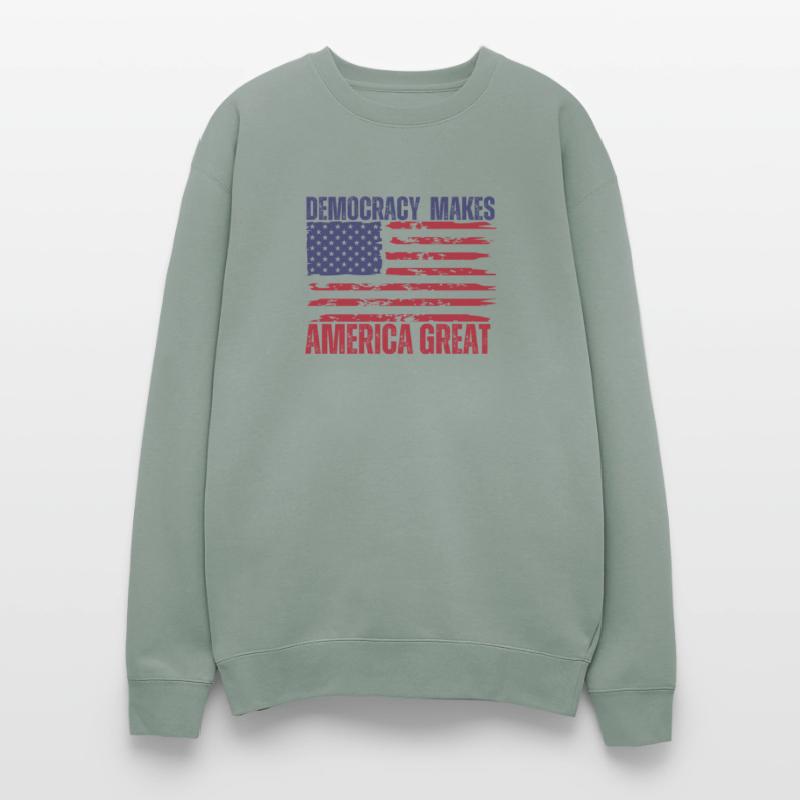 Democracy Makes America Great American Flag