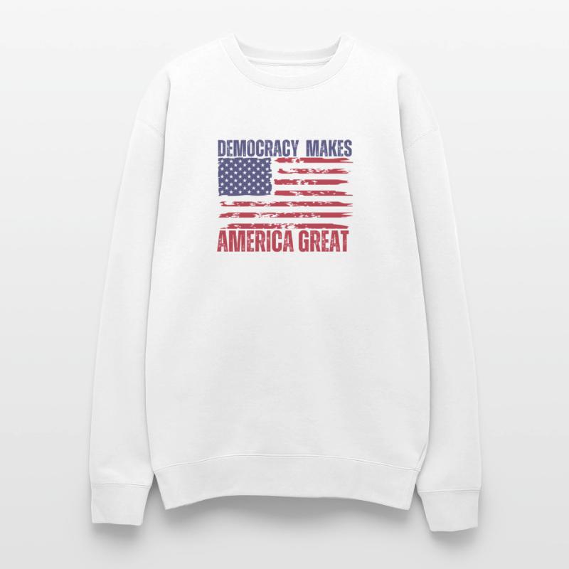 Democracy Makes America Great American Flag