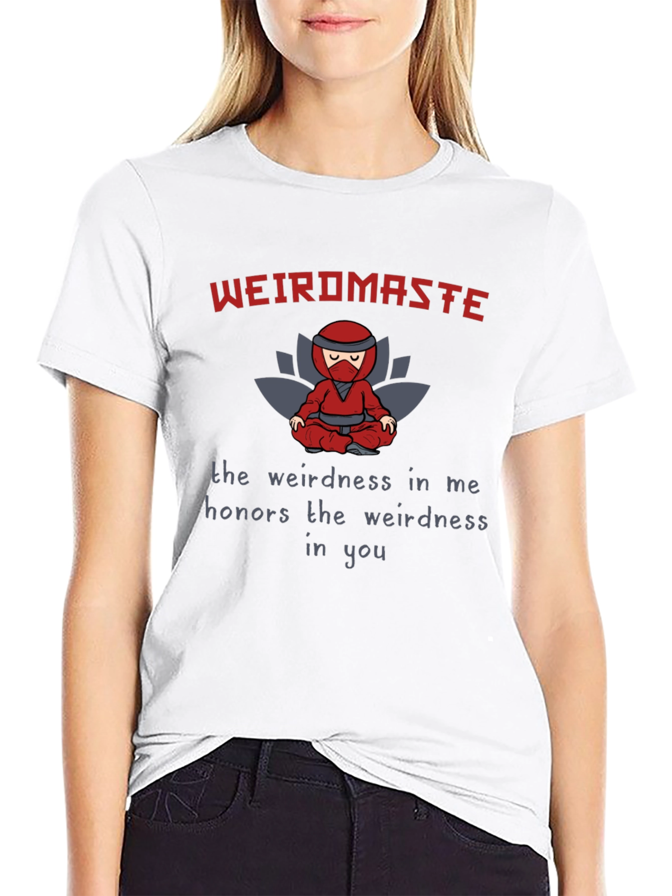 Weird Master Ninja Graphic Tee - Black Cotton T-Shirt
