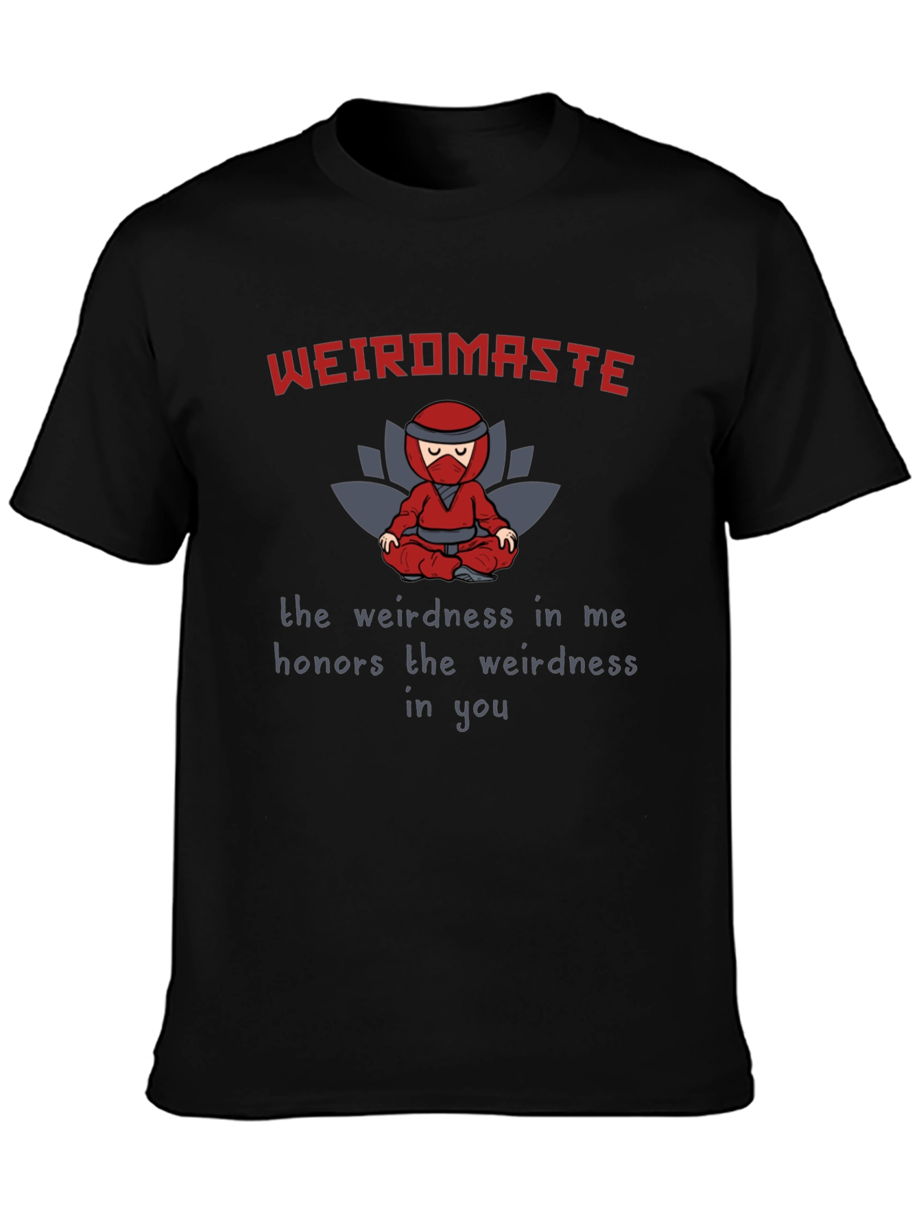 Weird Master Ninja Graphic Tee - Black Cotton T-Shirt