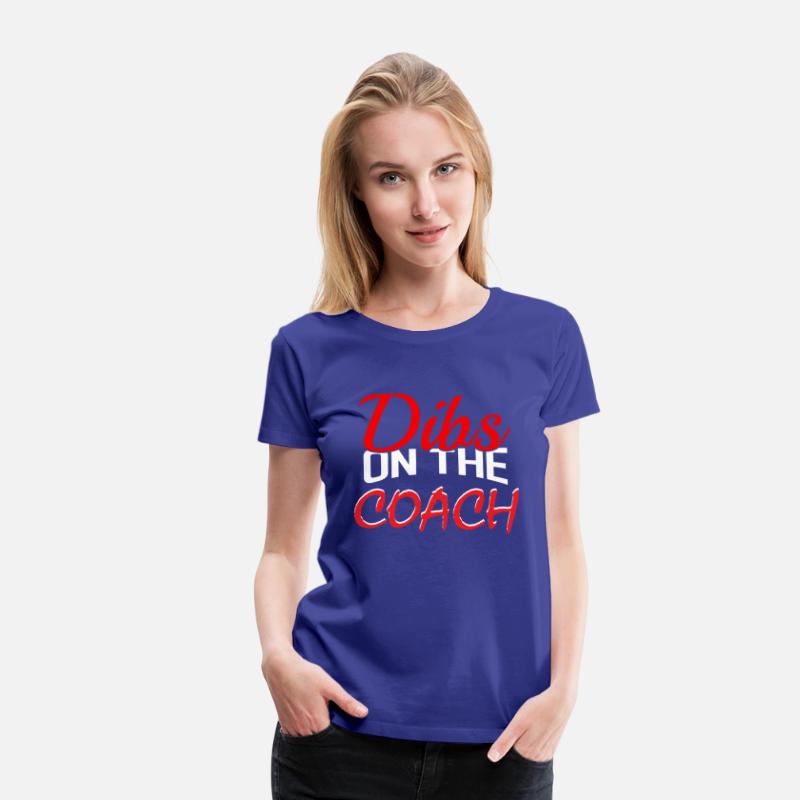 Dibs On The Coach T-Shirt Baseball Coach's Distres
