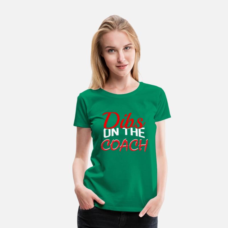 Dibs On The Coach T-Shirt Baseball Coach's Distres