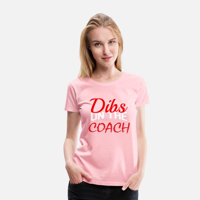 Dibs On The Coach T-Shirt Baseball Coach's Distres