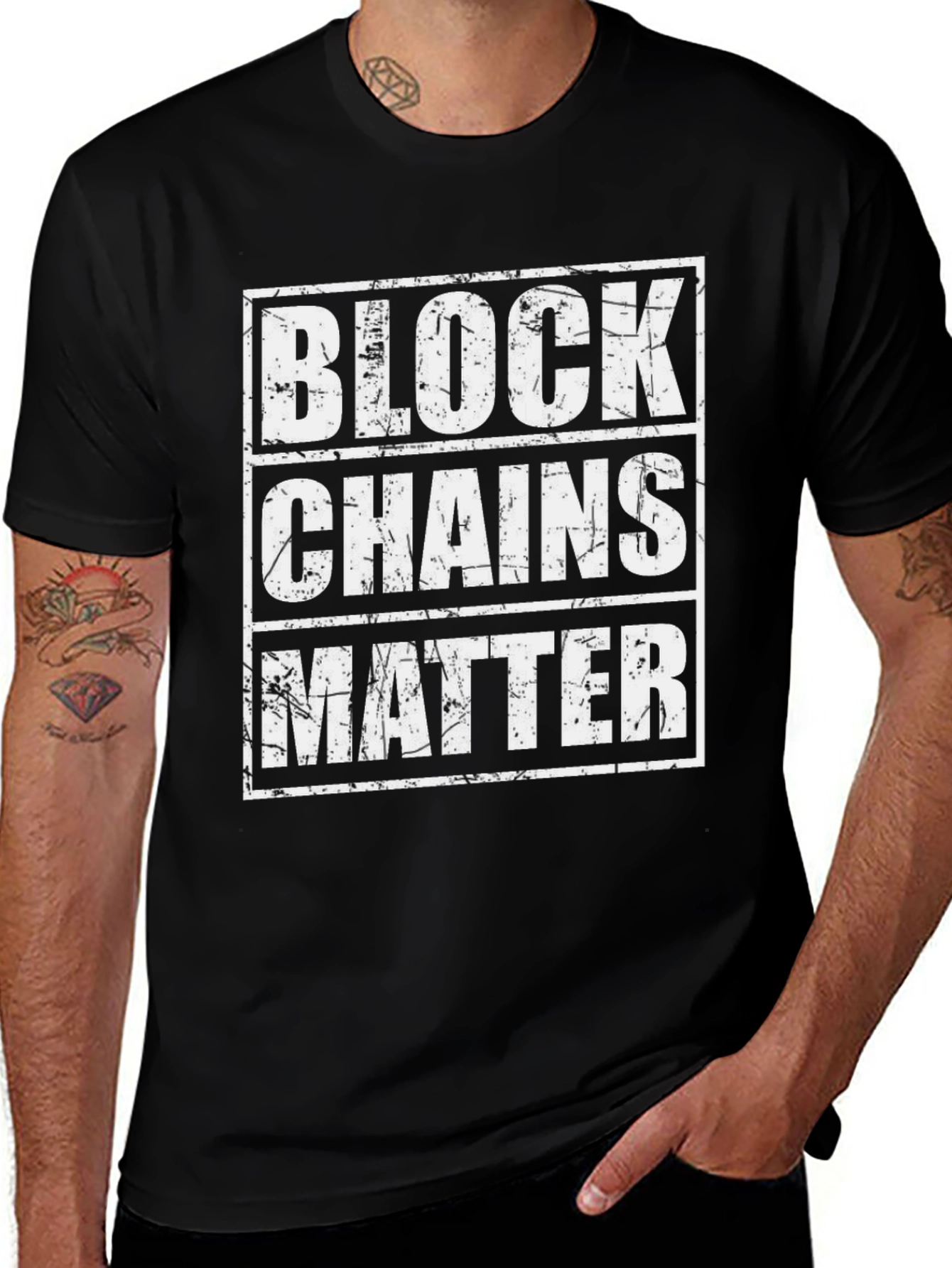 Blockchains Matter Graphic Tee - Black