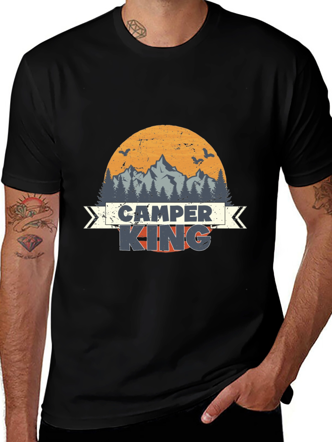 Camper King Graphic Tee | Outdoor Adventure Shirt