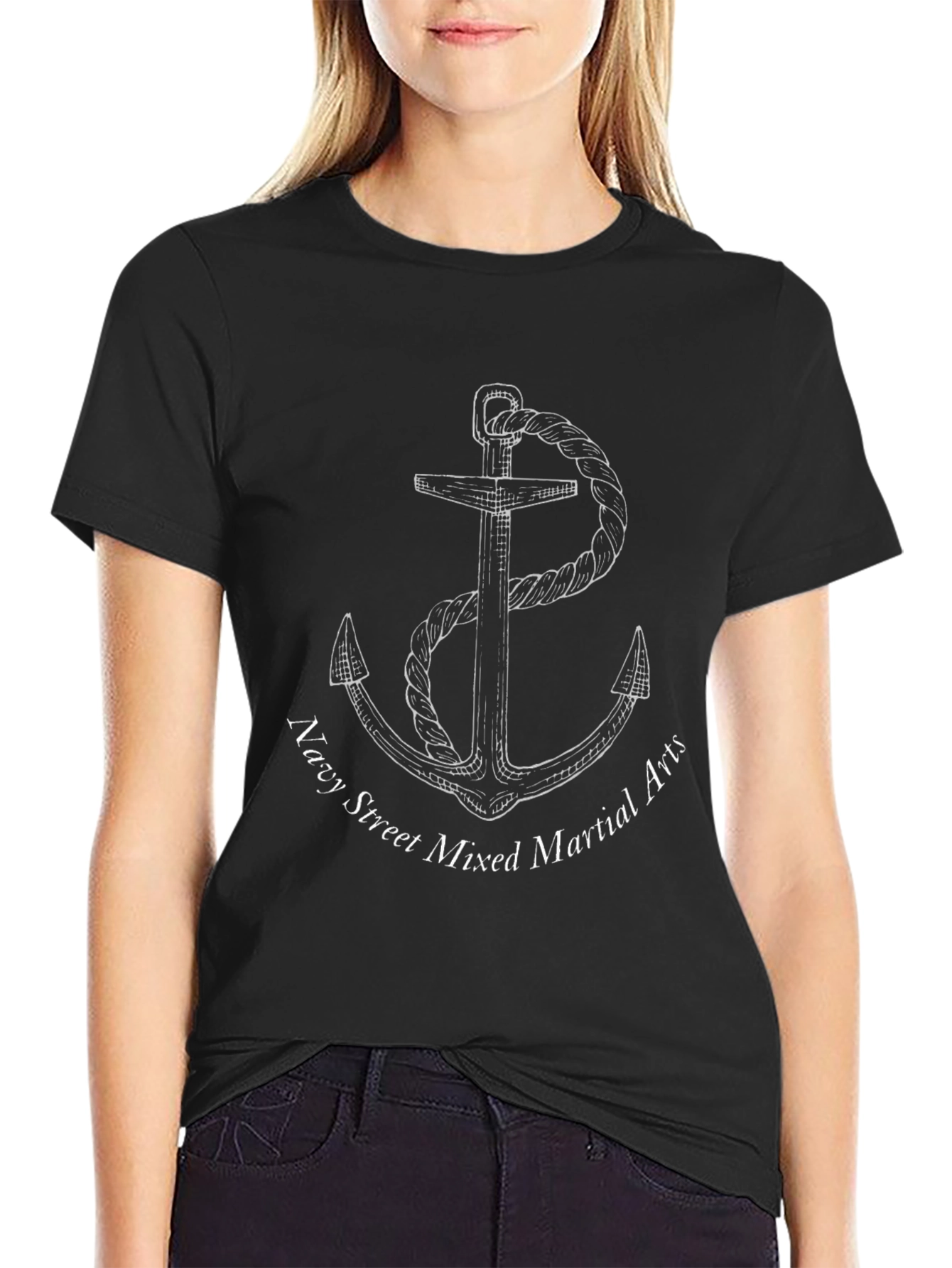 Navy Street Mixed Martial Arts Anchor Black T-Shirt