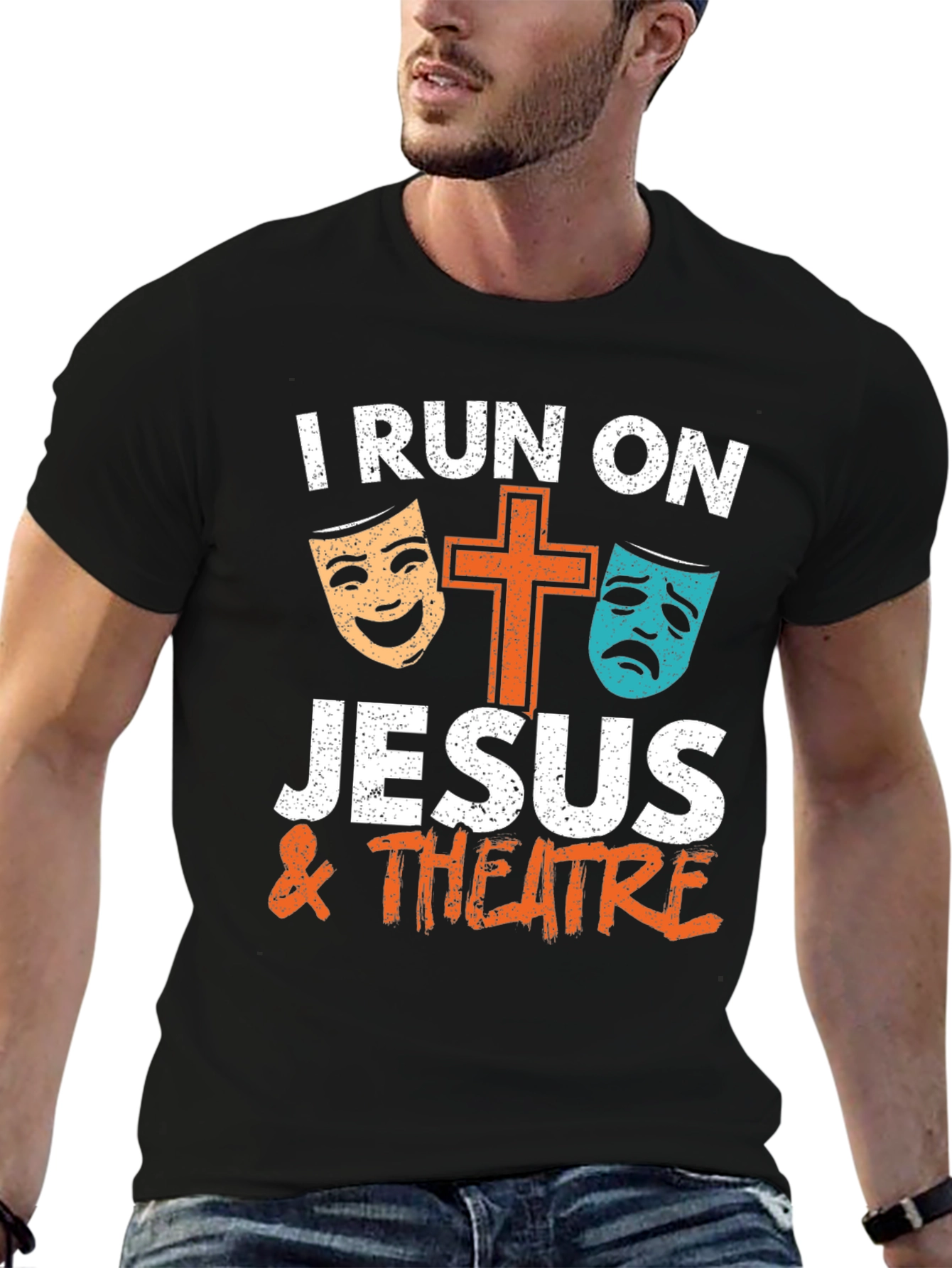I Run On Jesus & Theatre T-Shirt
