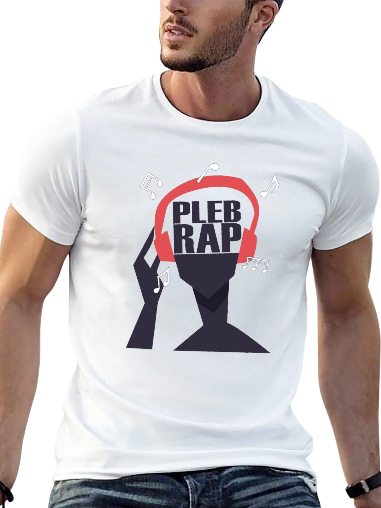 Pleb Rap Graphic T-Shirt - Black Cotton Tee