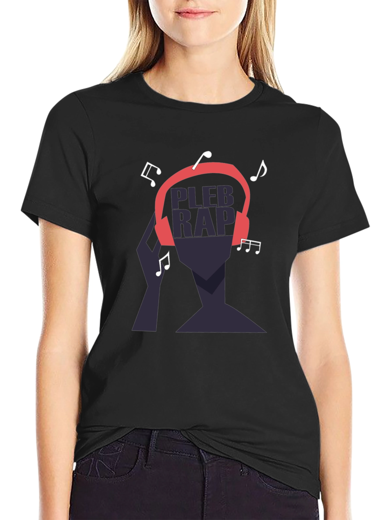 Pleb Rap Graphic T-Shirt - Black Cotton Tee
