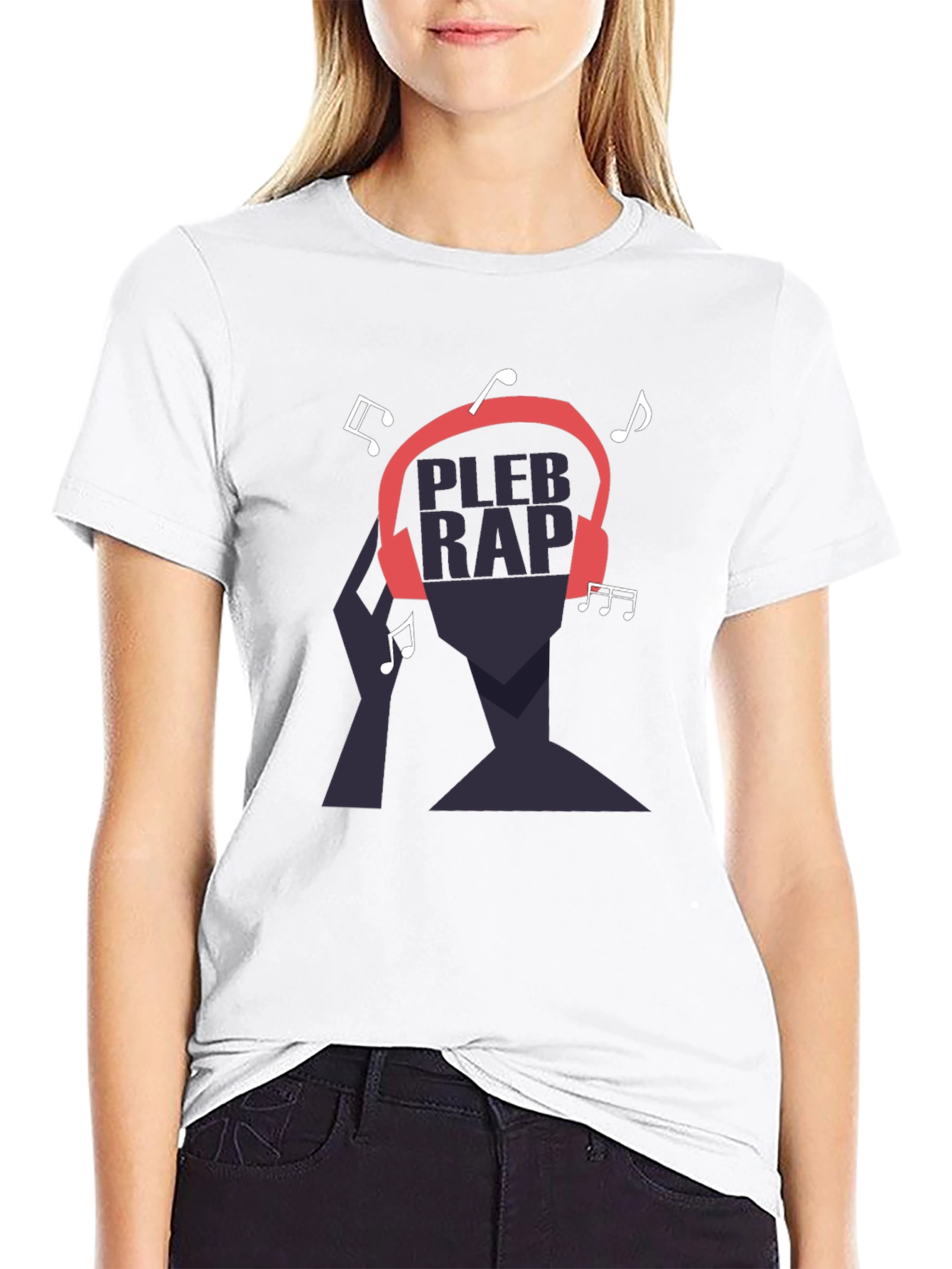 Pleb Rap Graphic T-Shirt - Black Cotton Tee