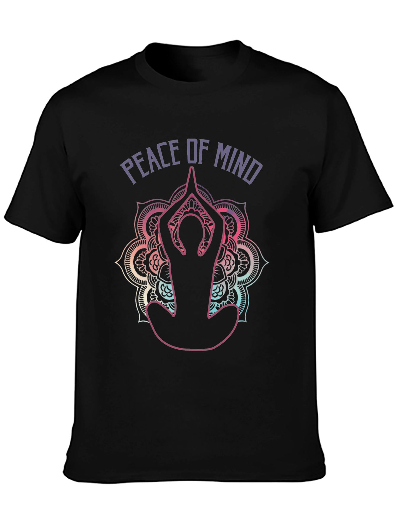 Peace of Mind Yoga T-Shirt - Meditative Mandala Design