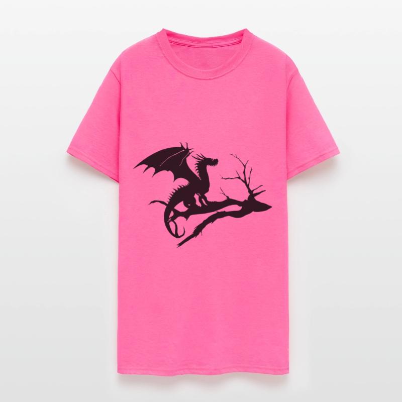 dragon design silhouette dead tree