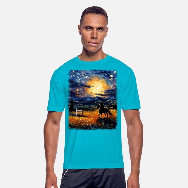 Dressage Horse Riding Equestrian Starry Night Pain