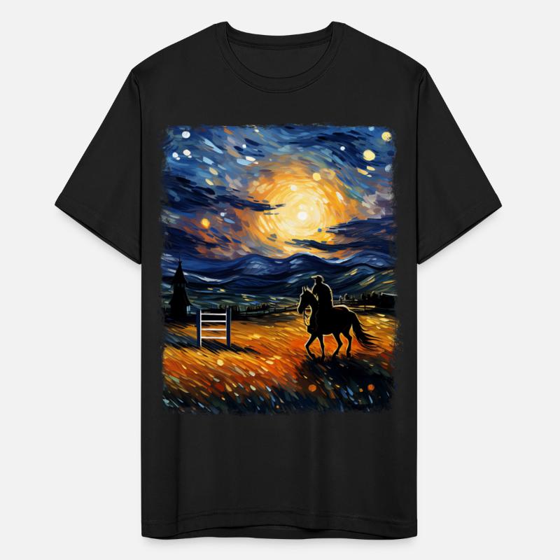 Dressage Horse Riding Equestrian Starry Night Pain