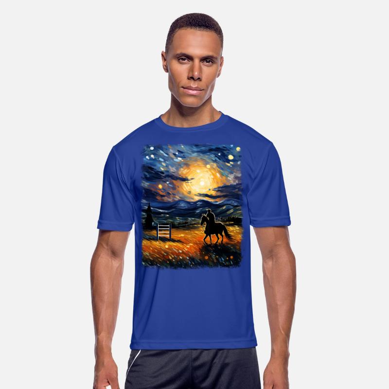 Dressage Horse Riding Equestrian Starry Night Pain