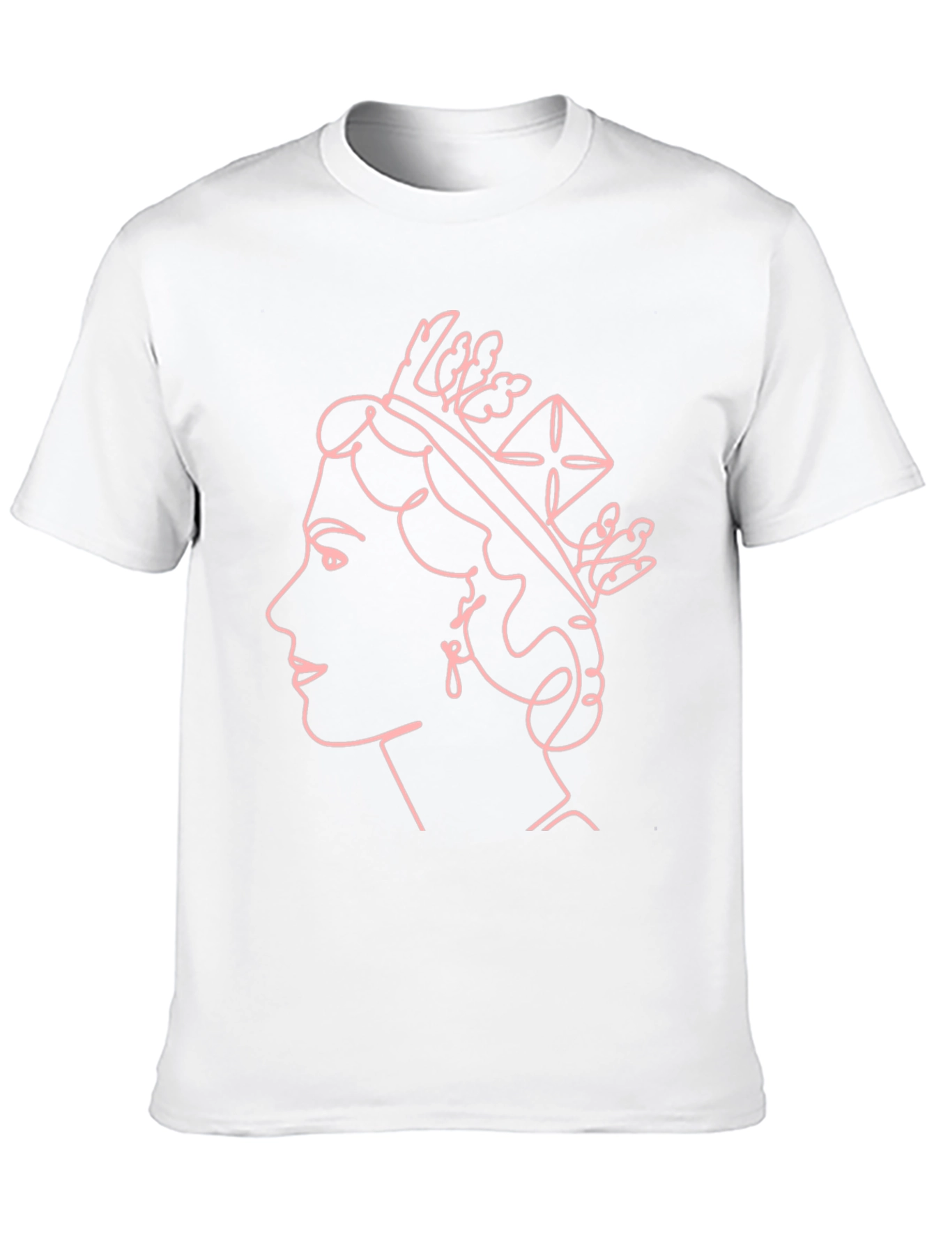 Queen Elizabeth Line Art Black Tee