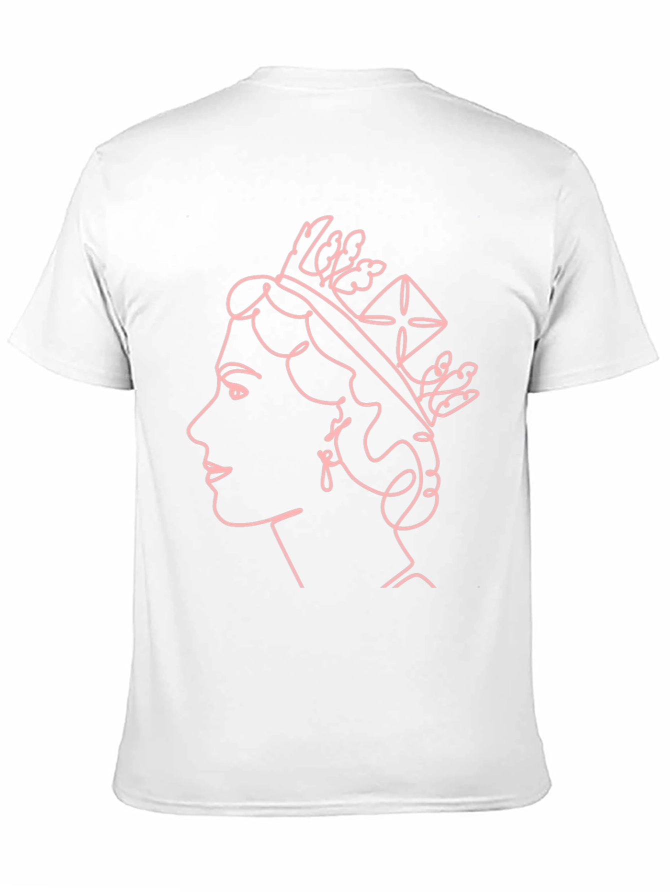 Queen Elizabeth Line Art Black Tee