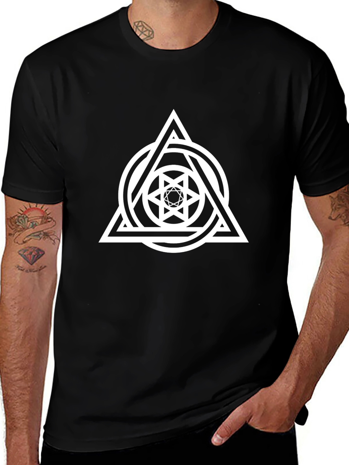 Geometric Graphic Tee - Minimalist Design