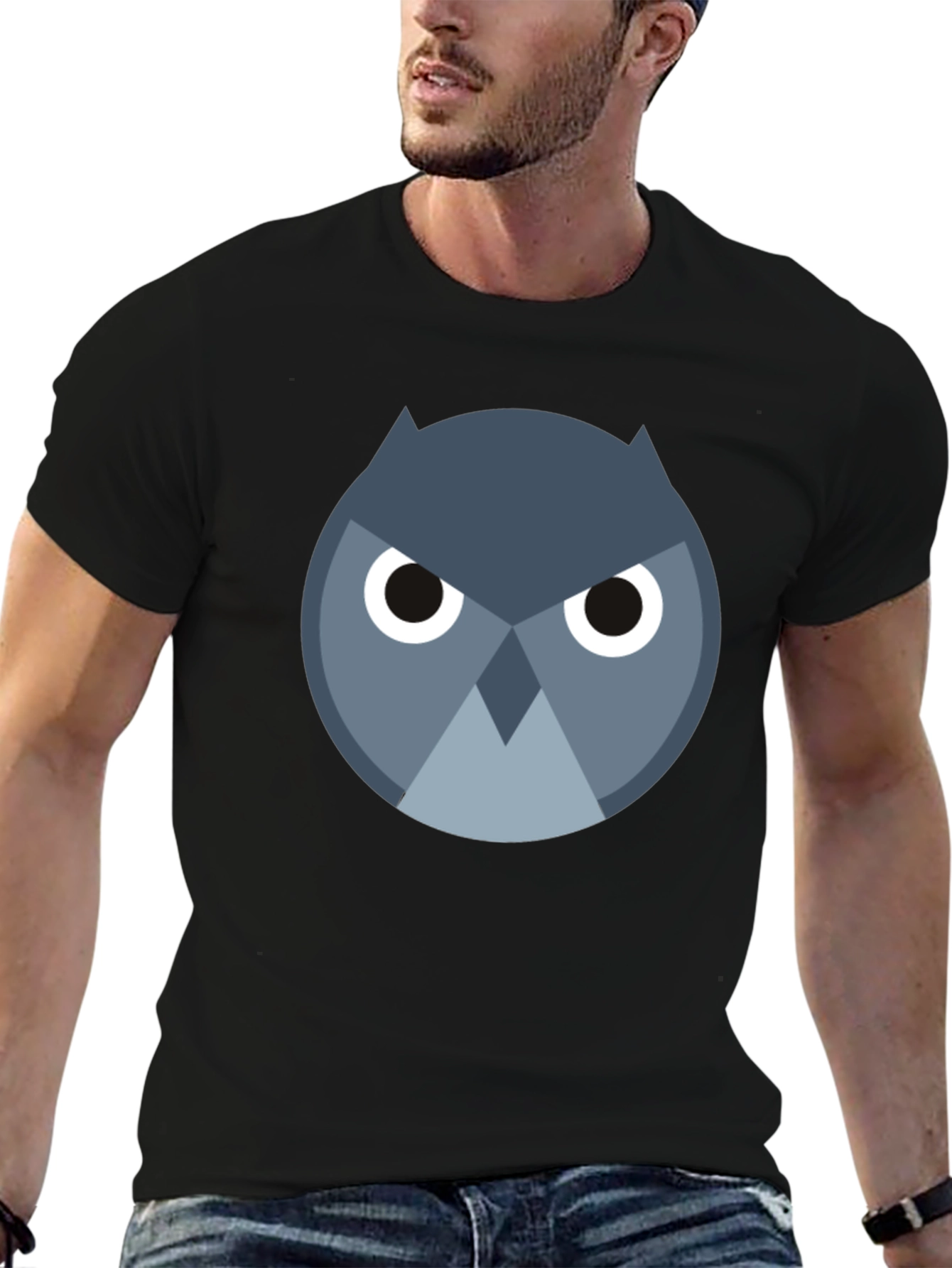 Owl Graphic T-Shirt - Mens Black Tee