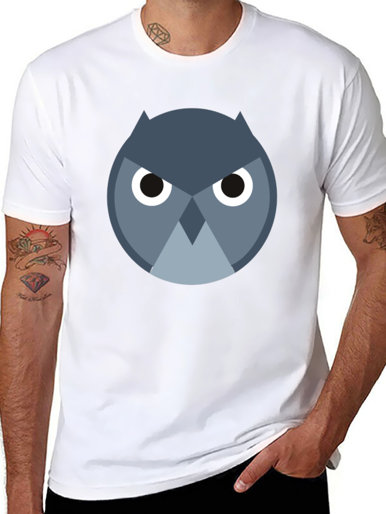 Owl Graphic T-Shirt - Mens Black Tee