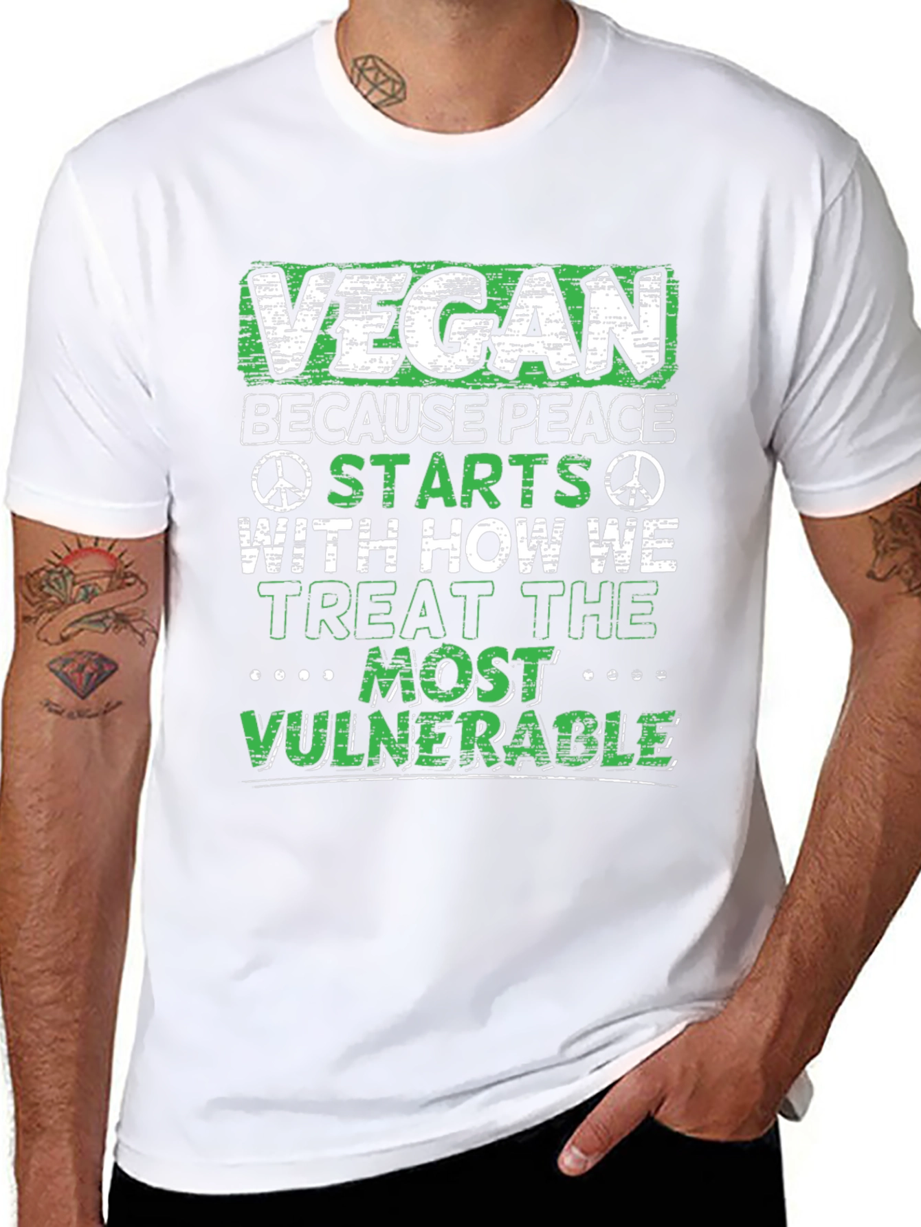 Vegan Peace T-Shirt: Vulnerable Animals