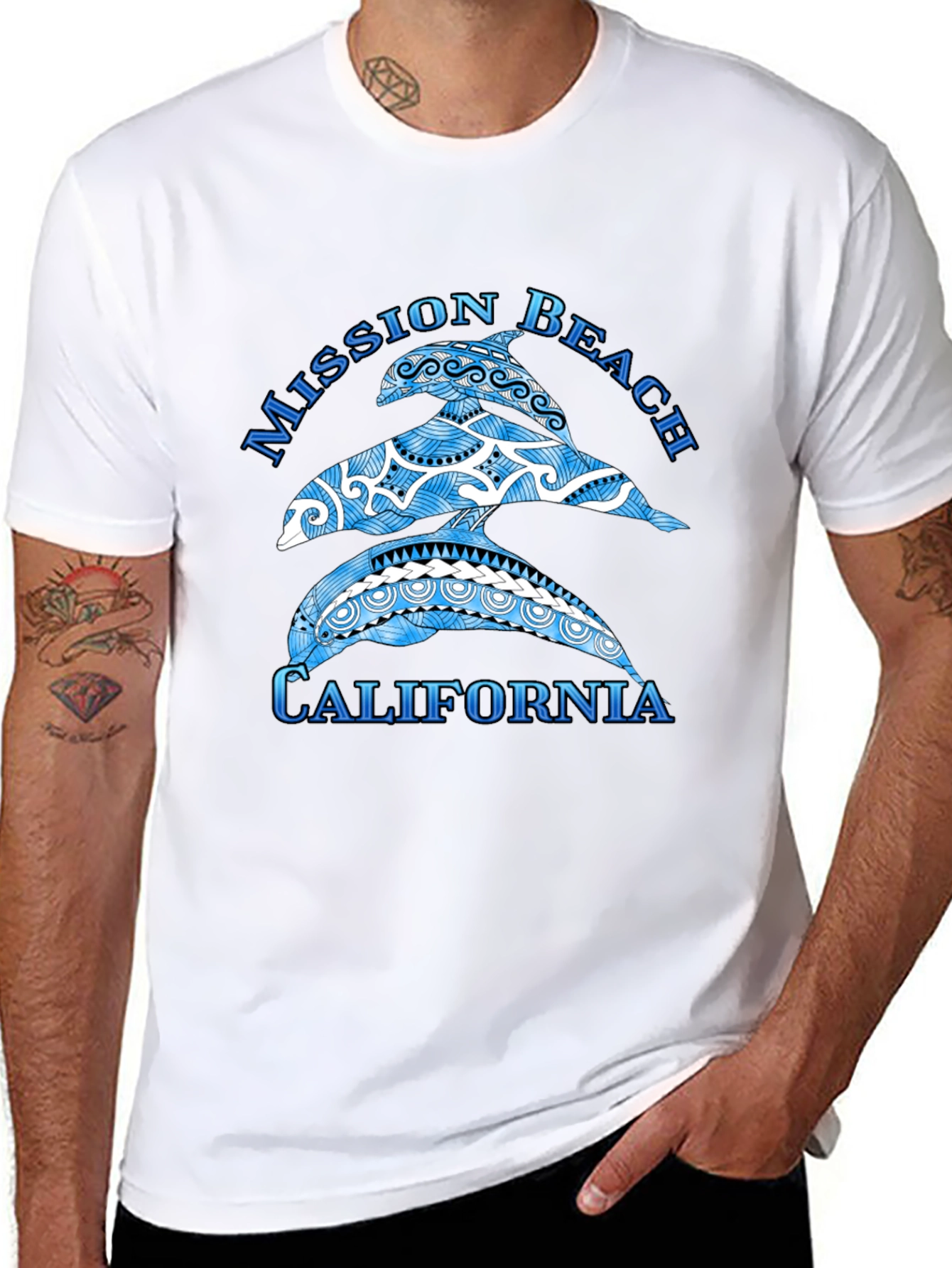 Mission Beach California Dolphin T-Shirt