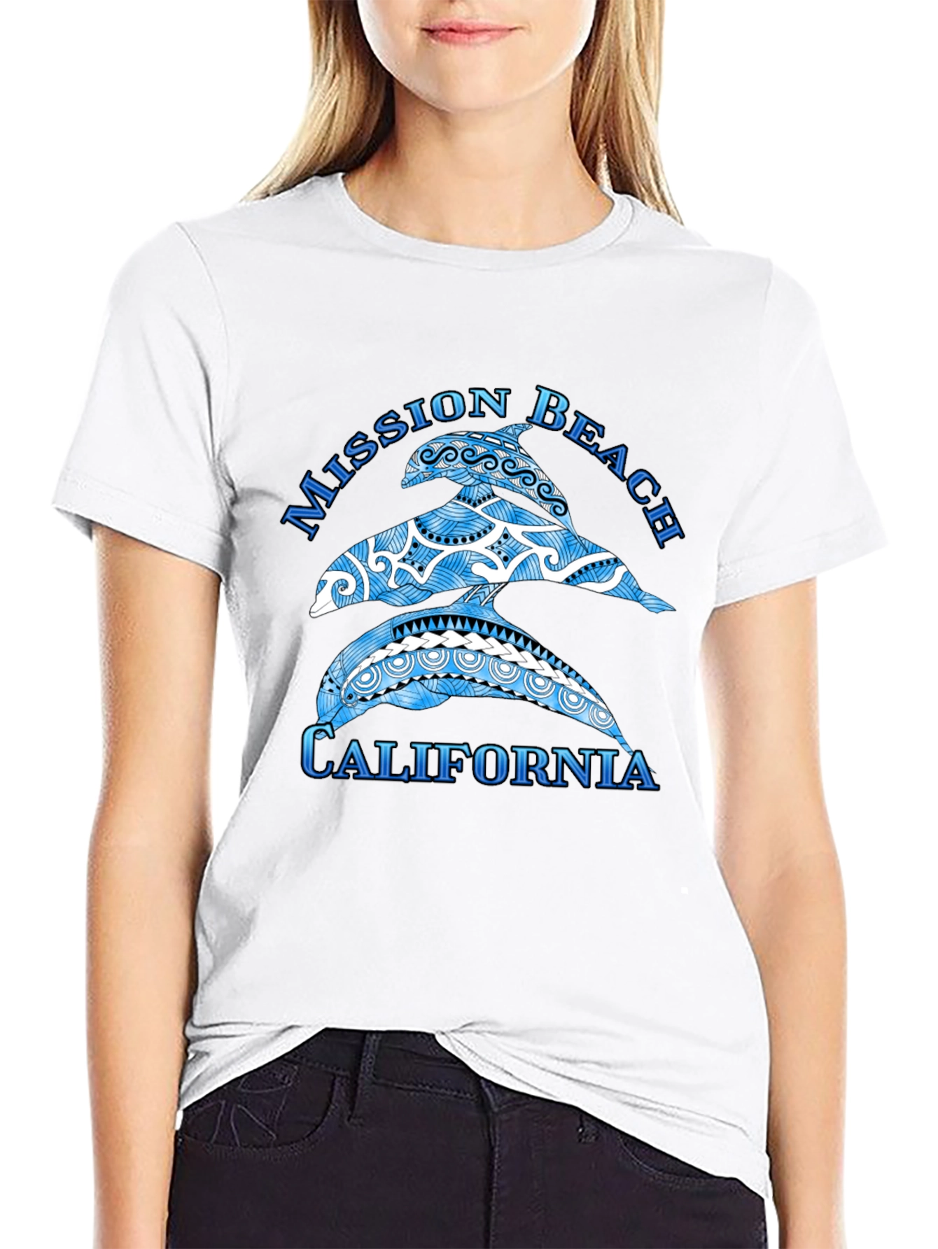 Mission Beach California Dolphin T-Shirt
