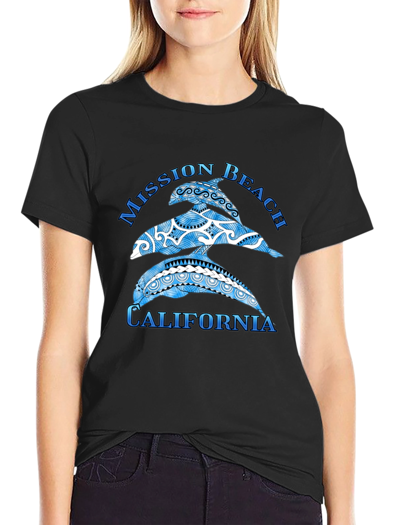 Mission Beach California Dolphin T-Shirt