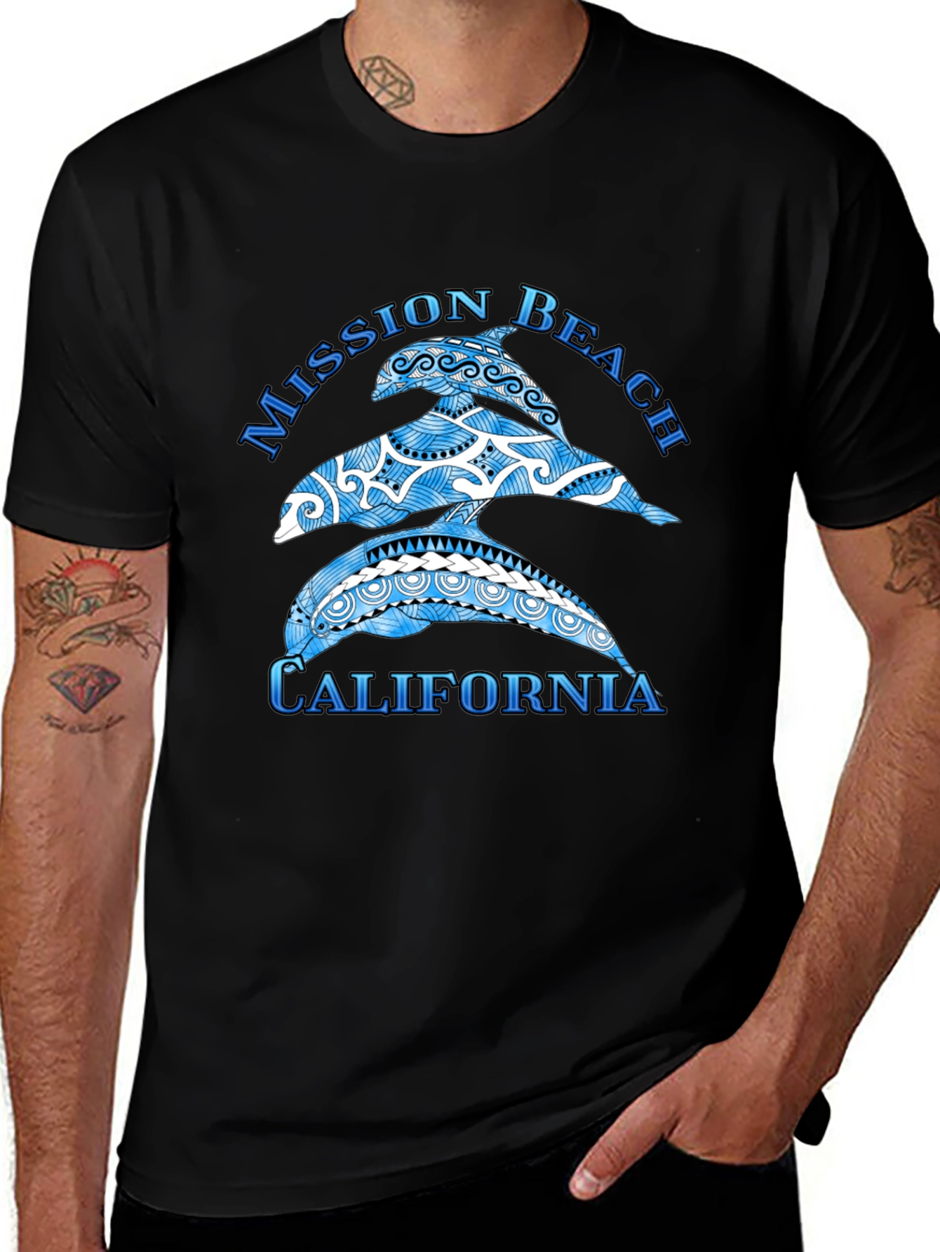 Mission Beach California Dolphin T-Shirt