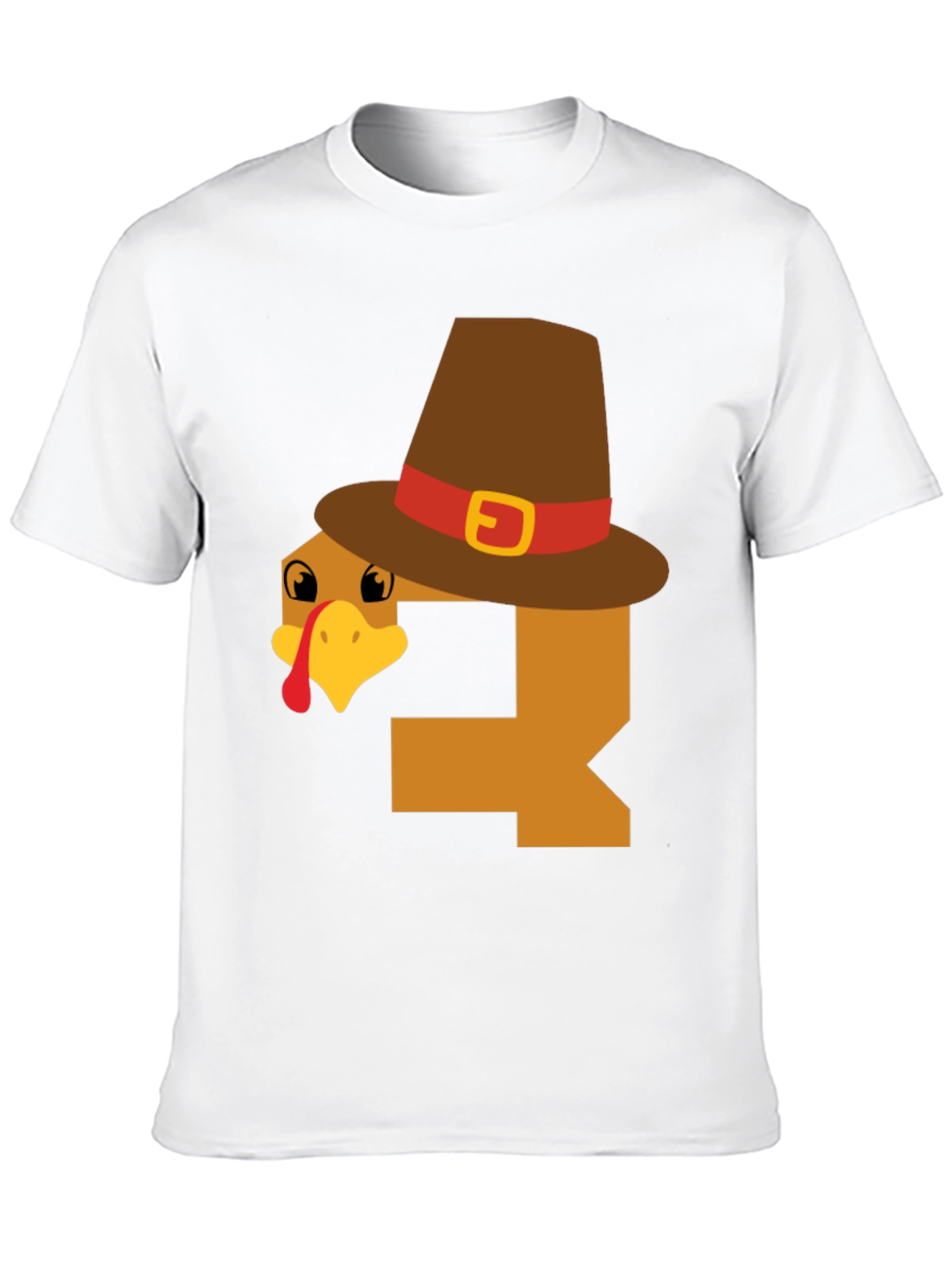 Festive Thanksgiving Turkey Pilgrim Hat Graphic Tee