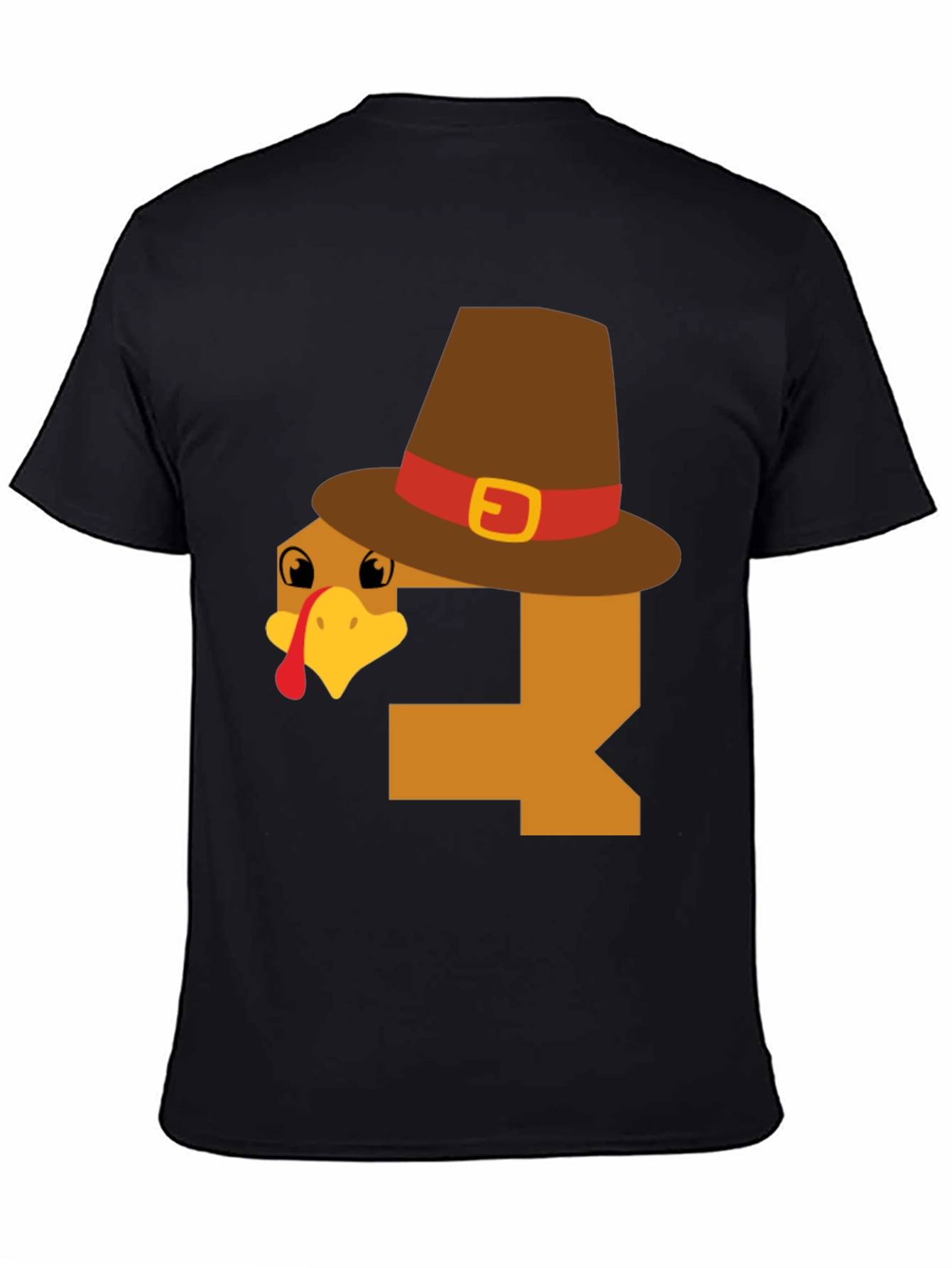 Festive Thanksgiving Turkey Pilgrim Hat Graphic Tee