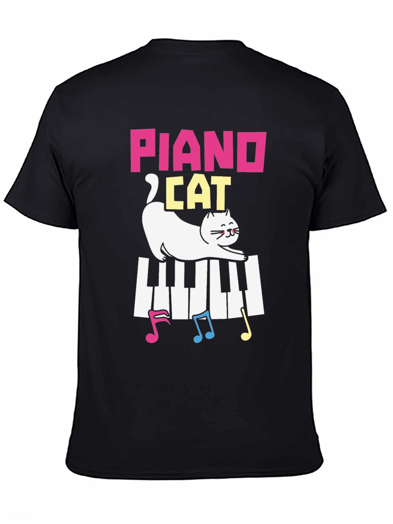 Piano Cat T-Shirt - Musical Kitten Tee