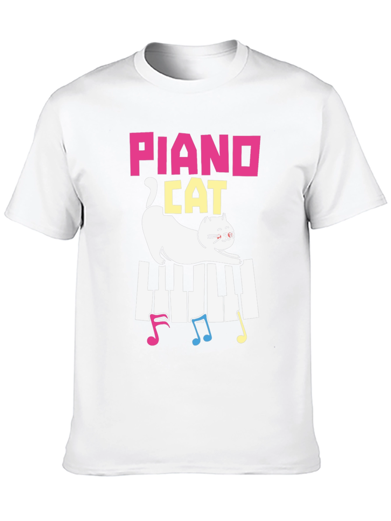 Piano Cat T-Shirt - Musical Kitten Tee