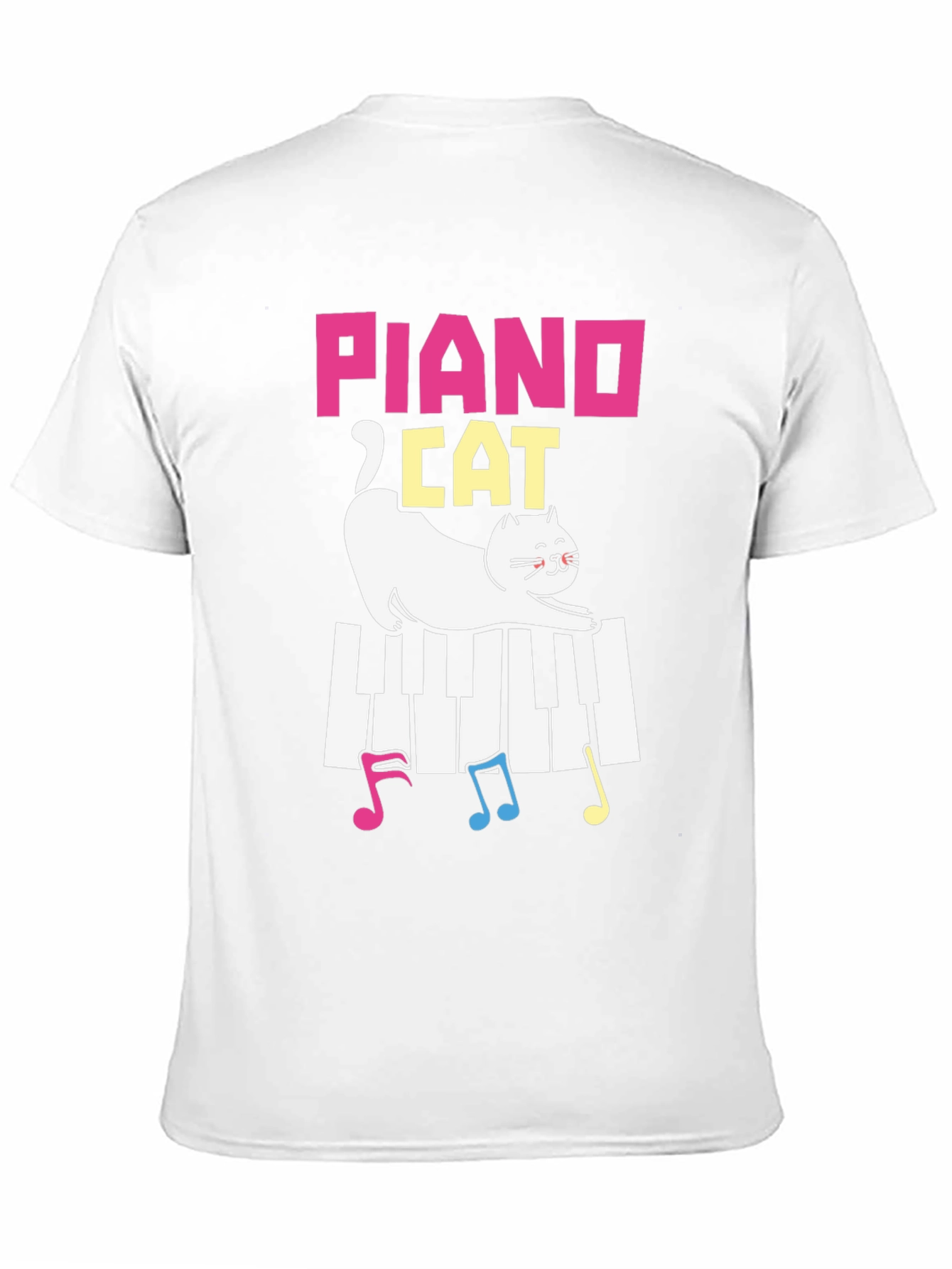 Piano Cat T-Shirt - Musical Kitten Tee