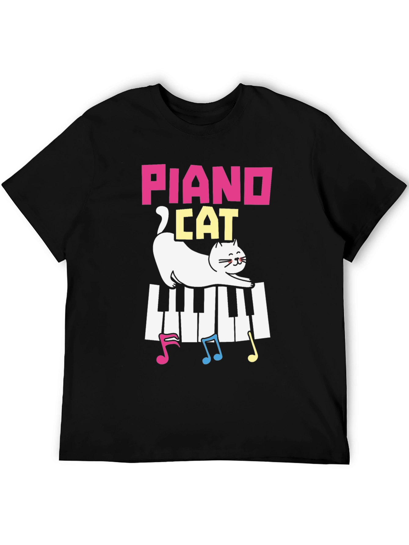 Piano Cat T-Shirt - Musical Kitten Tee