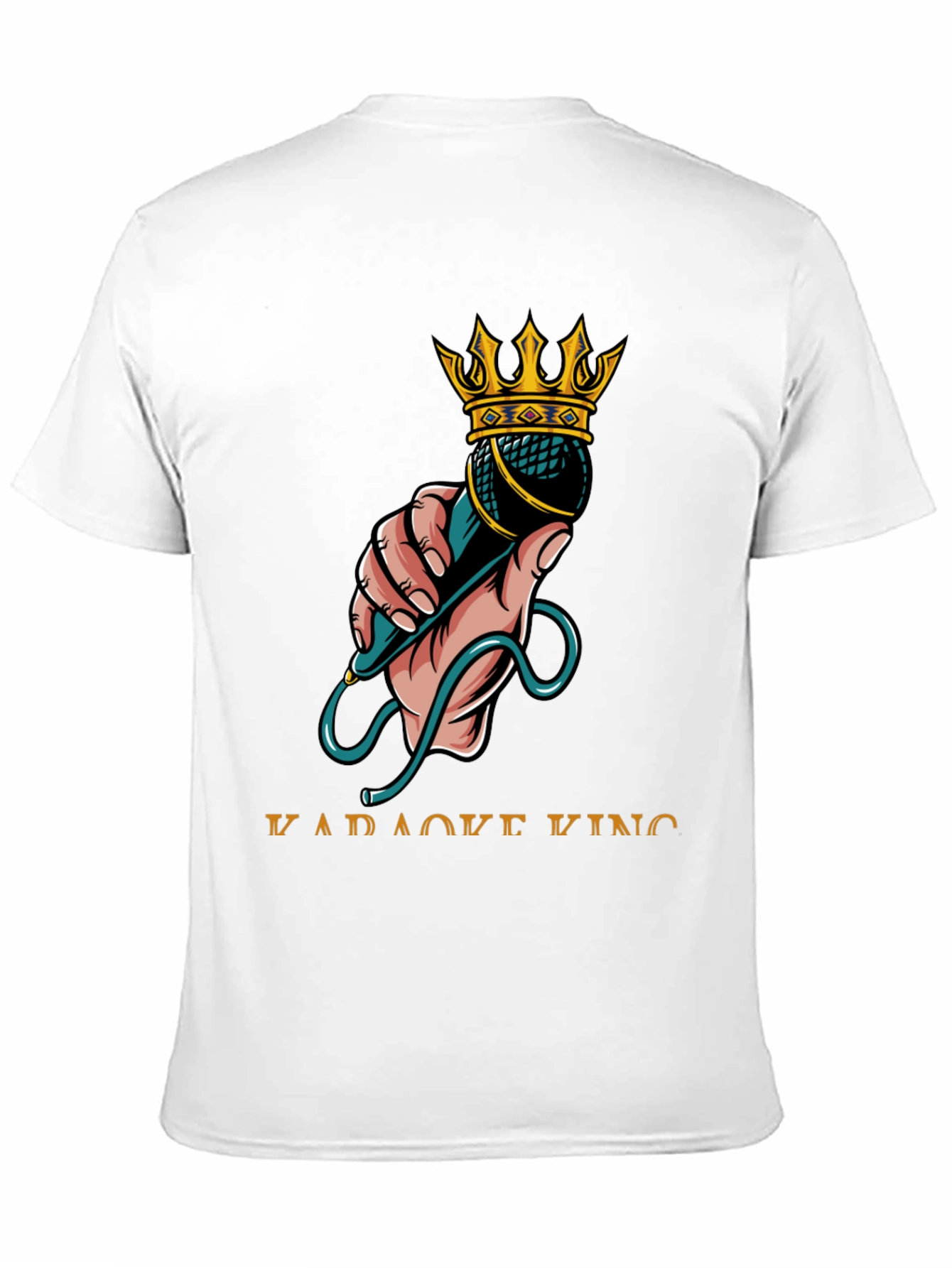 Karaoke King Graphic T-Shirt - Microphone Crown Design